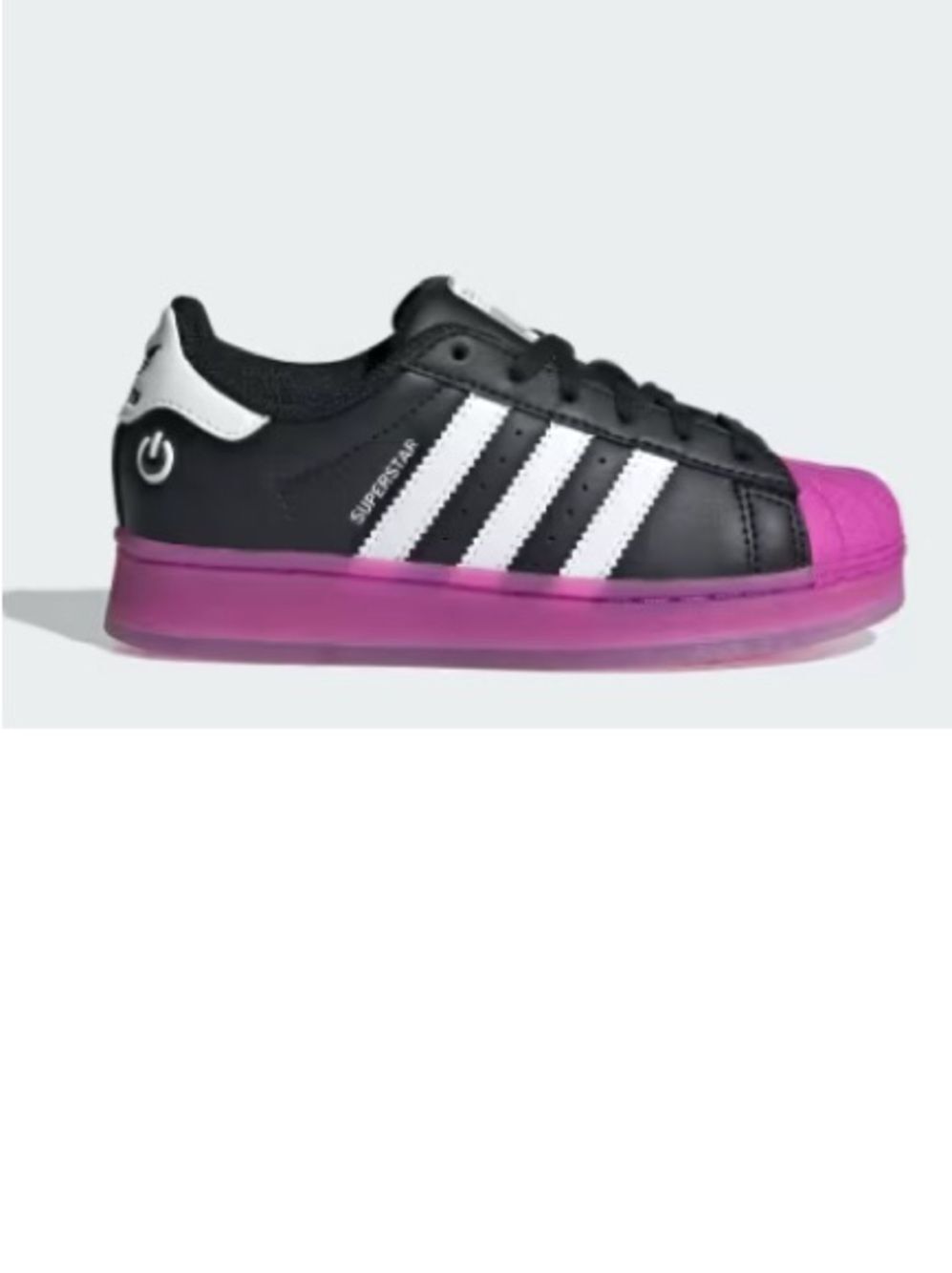 NWT in box adidas Kids Superstar LED Sneaker - Black & Purple Burst